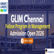 GLIM Chennai Invites Applications for Fellow Program in Management 2026; Check Details Here!